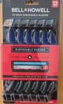 Bell And Howell 12-PACK Disposable Razors 3 Blades Aloe Vera Skin Guard. Fixed Price $22.00.