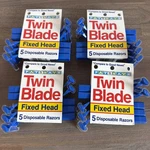 4X Pay Save Vintage Twin Blade Razors Fixed Head, 5 Pack Disposable, Gillette. Fixed Price $30.00.
