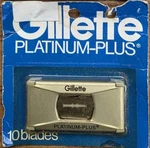 Vintage Gillette Platinum-plus Double Edge Razor Blades 10CT Pack. Fixed Price $19.99.