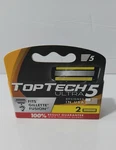 Toptech Ultra 5 Razors Replaceable Cartridges Blade 2 Gillette Fusion. Fixed Price $11.99.