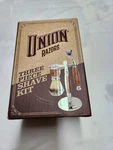 Union Razor SS1 3 Piece Shaving Set Tiger Eye. Fixed Price $30.00.
