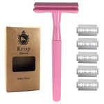 Long Handle Double Edge Safety Razor For Women Legs Arms Shave + Shaving Blades. Fixed Price $15.29.