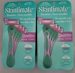 Skintimate Quattro Sensitive Blade Razors Unscented 4PK 2 Boxes. Fixed Price $6.50.