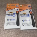 3 -bic Comfort Hybrid Men's Disposable Razor, Blades, 6 Cartridges 1 Handle. Fixed Price $20.39.