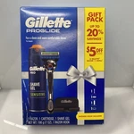 Gillette Gift Set Proglide 1 Razor, Cartridge, Shave Gel +shower Hook. Fixed Price $19.88.