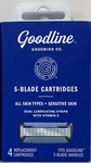 Goodline Grooming 5-BLADE Refills 4CT. Fixed Price $14.99.