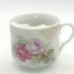 Antique Mustache Coffee Mug Pink Roses Gold Trim Cup Design On Back. Fixed Price $9.99.