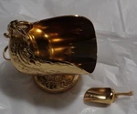 Vntg Holiday Imports Sugar Scuttle + Scoop Tarnish Protect Crown Gold Bowl Japan. Fixed Price $49.99.