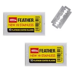 Feather Hi-stainless Platinum Coated Double Edge Blades 2 Packets Of Ten. Fixed Price $13.50.