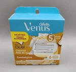 Gillette Venus Coconut Comfortglide Plus Olay Refill Cartridges 6 Count Valuepak. Fixed Price $12.83.