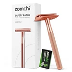 Zomchi Safety Razor Rose Gold Metal Double Edge For & Women With 5 Blades. Fixed Price $21.99.