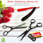 Professional Barber Shaving Razor Straight Knife & Hairdressing Scissors. Fixed Price $32.27.