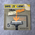 New Unopened Vintage Gillette Atra Plus Razor Shaving Cartridges - Pack 1985. Fixed Price $16.99.