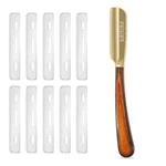Straight Razors For Men,stainless Steel Barber With Guard Professional.... Fixed Price $26.99.
