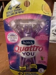 Schick Quattro You Exotic Violet Blooms Disposable Razor For Women. Fixed Price $10.00.