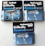 3X Packs Vintage 90'S Gillette Sensor Excel 15X Cartridges New Sealed Nos !. Fixed Price $49.99.