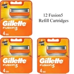 12 Count Gillette Fusion 5 Mens' Razor Blade Refill Cartridges. Fixed Price $34.95.