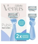 2X Venus Razor Kit For Pubic Hair & Skin 1 Handle + Refills Shower Hook. Fixed Price $13.97.