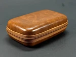 Zippered Leather Hard Shell Safety Razor Travel Case, Shaving Kit Storage Box. Fixed Price $29.99.