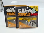 2X Gillette Trac Ii Plus Refill Razor Cartridges - Pack Of 5 Sealed. Fixed Price $12.95.