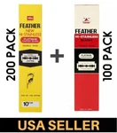 Feather Hi-stainless Platinum Double Edge Safety Razor Shaving Blade 200+100/300. Fixed Price $79.99.