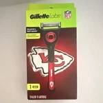 Gillette Labs Nfl Kansas City Chiefs 5-BLADE Cartridge Razor Trimmer, 1+1. Fixed Price $15.95.