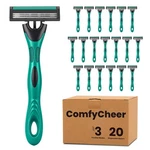 20 Count Disposable For MEN,3-BLADE Razors,bulk Stainless Steel Shavers. Fixed Price $13.48.