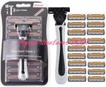 18PK Triple Blade Razor Refills With Handle - 19 Pieces Usa Seller & Women. Fixed Price $9.89.