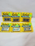 Nos Vintage Lot Of 6 Schick Plus Platinum 5 Pack Teflon Double Edge Razor Blades. Fixed Price $20.00.