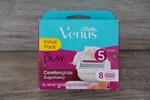 Gillette Venus Comfortglide + Olay Sugarberry Razor Refill Blades 8-COUNT Pack. Fixed Price $21.00.