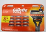 Gillette Fusion 5 Razor Blades 12 Cartridges - Brand New. Fixed Price $26.95.
