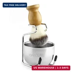 Anbbas 3IN1 Shaving Brush Set, With Synthetic Badger Hair Wood Handle,stainless. Fixed Price $19.38.