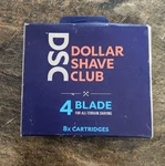 Dollar Shave Club 4 Blade (8 Cartridges Refills) For Extra Close. Fixed Price $10.99.