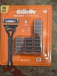 Men Razor Blades Refill Cartridges Gillette FUSION5 16 Sealed Pack. Fixed Price $34.96.