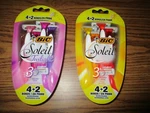 2 Bic Triple Blade Soleil Razors 6 Each. Fixed Price $13.99.