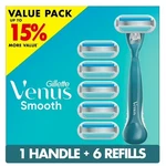 2 Pack Venus Smooth Value Razor - Handle + 6 Blade Refills. Fixed Price $18.87.
