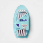 Pivoting Head Women's 3-BLADE Disposable Body Razors 4CT Up&up. Fixed Price $13.00.