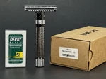 Yaqi Gunmetal & Chrome Adjustable Final Cut Safety Razor+ 5 Blades Pack. Fixed Price $39.90.