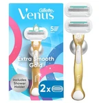 Gillette Venus Extra Smooth Sensitive Gold Women's Razor Handle + 2 Blade Refill. Fixed Price $23.87.