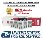 200 Feather Razor Double Edge Blades Hi-stainless Platinum Coated Shaving Pack. Fixed Price $109.52.