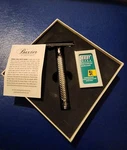 New Baxter Of California Double Edge Safety Razor + 5 Blades 2PCS Mens Men's. Fixed Price $47.00.