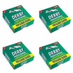 100 (4 Pack) Derby Single Edge Half Shaving Blades Straight Barber. Fixed Price $24.99.