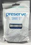 Preserve Shave 5 Blade Replacement Cartridges, Five 4 Count. Fixed Price $16.95.