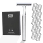 Single Safety Razor With 10 Premium Stainless Steel Double Edge. Fixed Price $23.23.