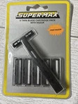 Super-max Twin Blade Cartridge 5 Bonus Razor Og Package Disposable Vtg Nos. Fixed Price $14.99.