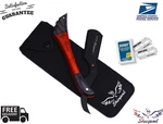 Professional Orange Wood Barber Hair Shaving Razor Straight Blade Folding Knife. Fixed Price $11.99.
