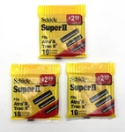 Schick Super Ii Twin Shaving Blade Cartridges - Lot Of Packs 30 Total New. Fixed Price $27.99.