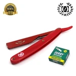 Zeepk All Red Beard Cut Throat (shavette) Straight Barber Razor 100 Derby Blades. Fixed Price $12.99.