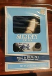Surrey Shaving Set W/soap, Mug, Bristle Brush Vintage New. Fixed Price $29.00.