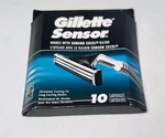 Gillette Sensor Excel Razor Blade Refills - 10 Cartridges Chromium Coating. Fixed Price $69.95.